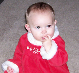 Abi at Christmas 2007